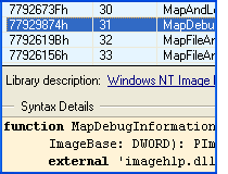 Recherche rapide de syntaxe des fonctions